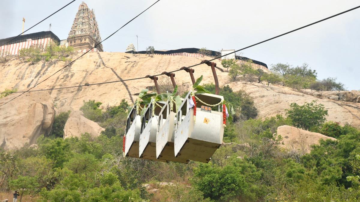 Rope car to the Sri Lakshminarasimhar temple in Sholinghur to begin
