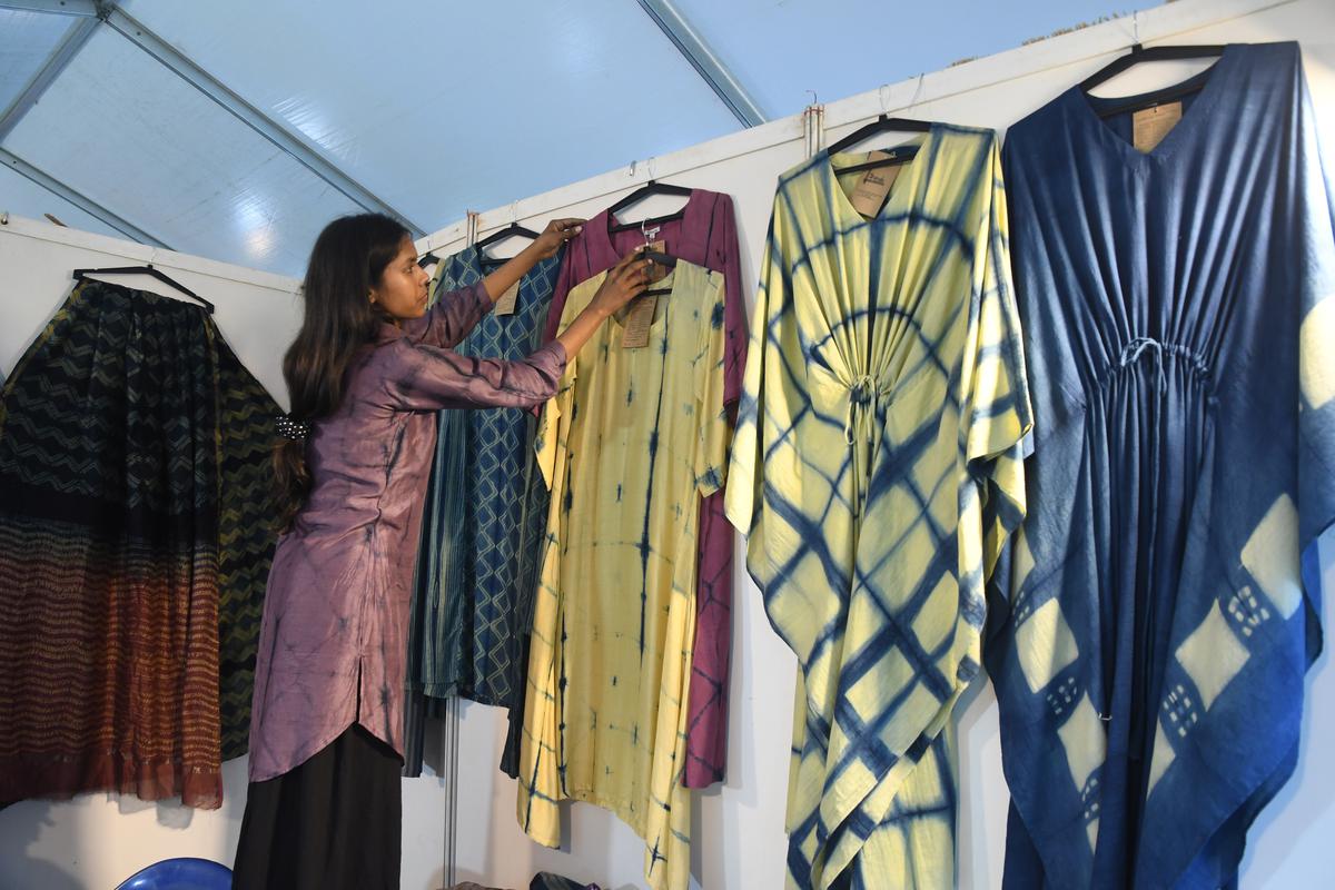 Ananda Shibori Natural Dye Stall at Dastkar Bazaar