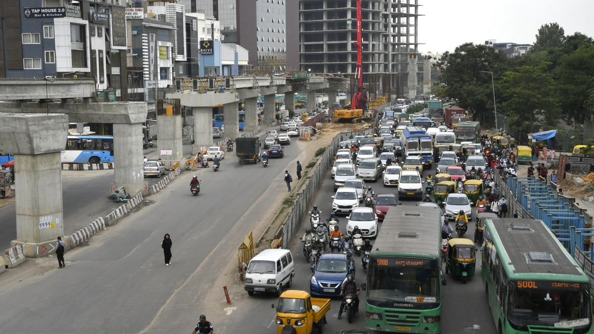 Crane at metro construction site collapses on service road near Silk Board  