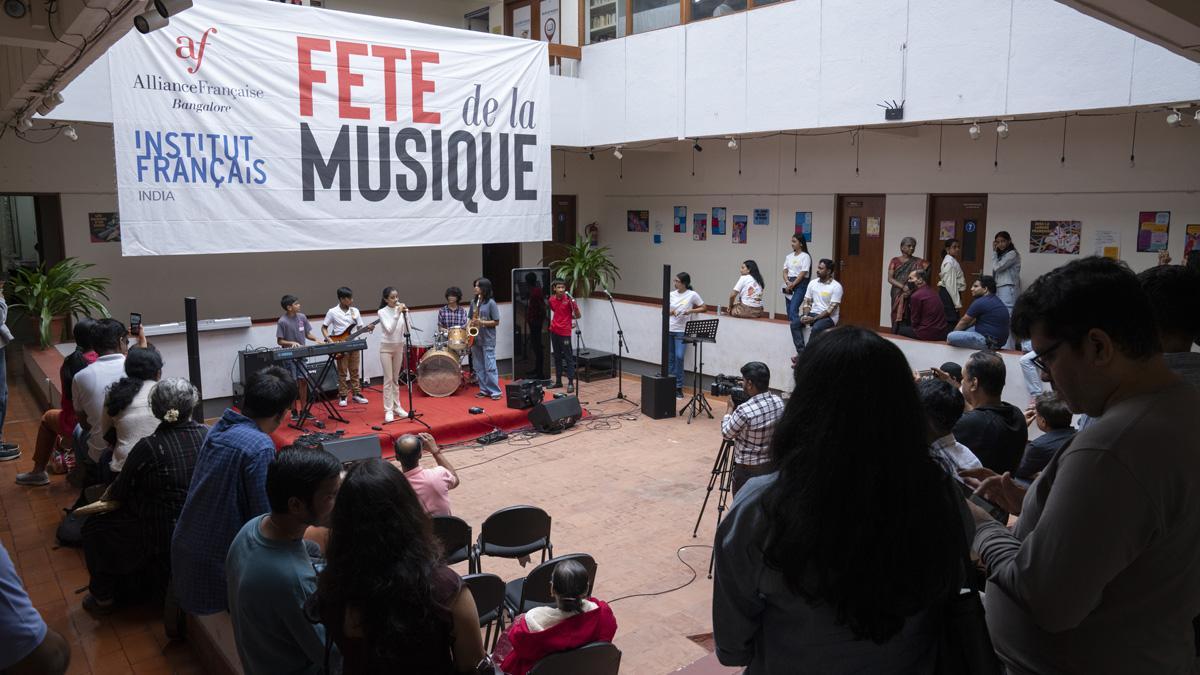 At Alliance Francaise de Bangalore 55th anniversary celebrations 