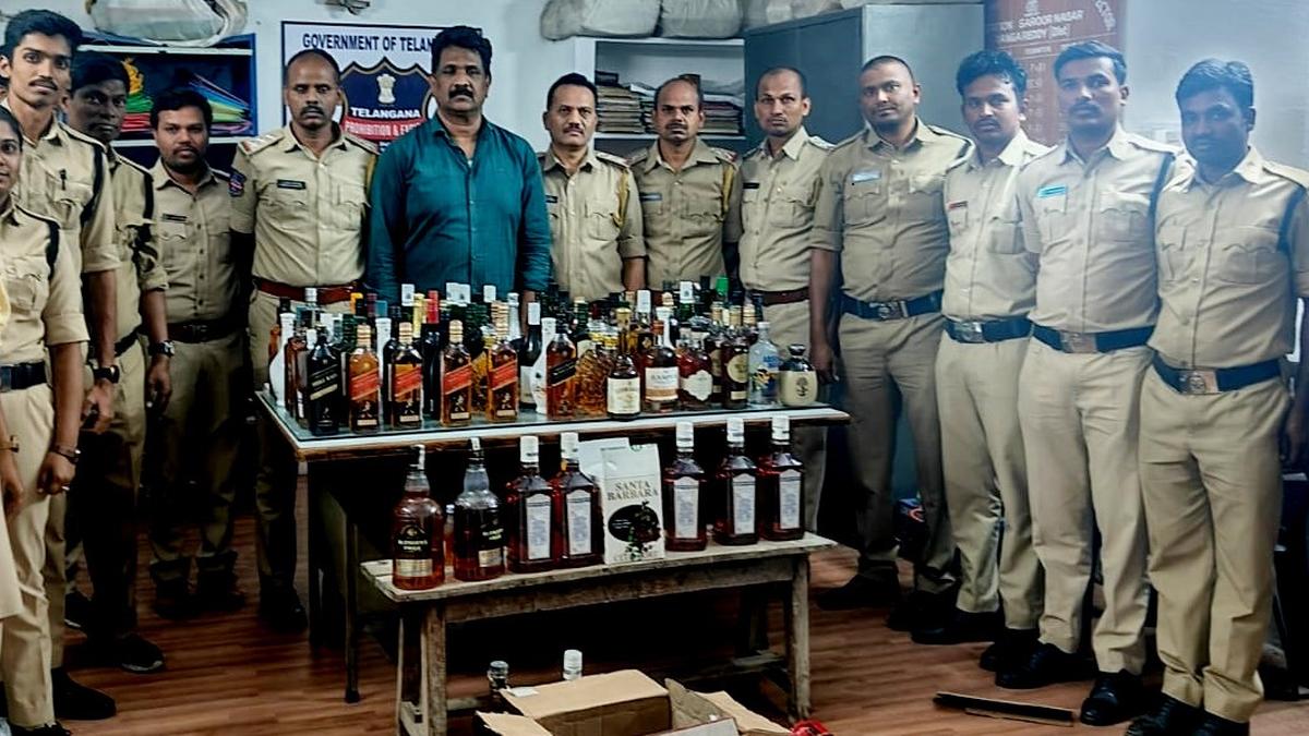 Excise officials seize 229 liquor bottles at Pahadishareef ahead of New Year celebrations