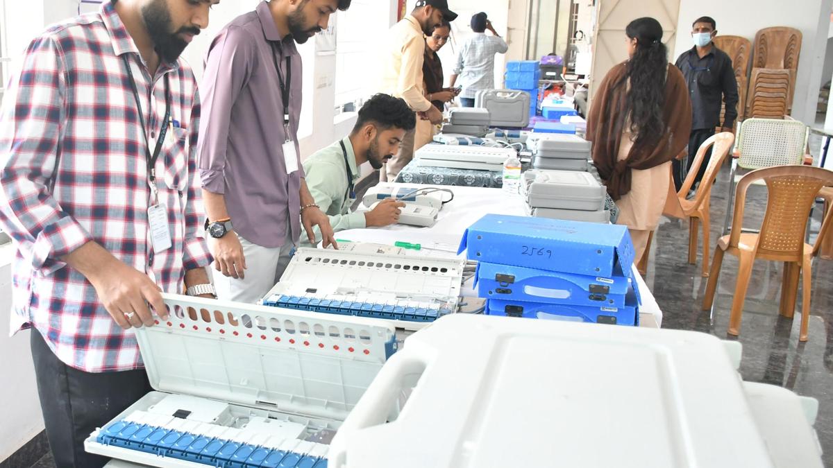 First level checking of EVMs, VVPATs commences in districts