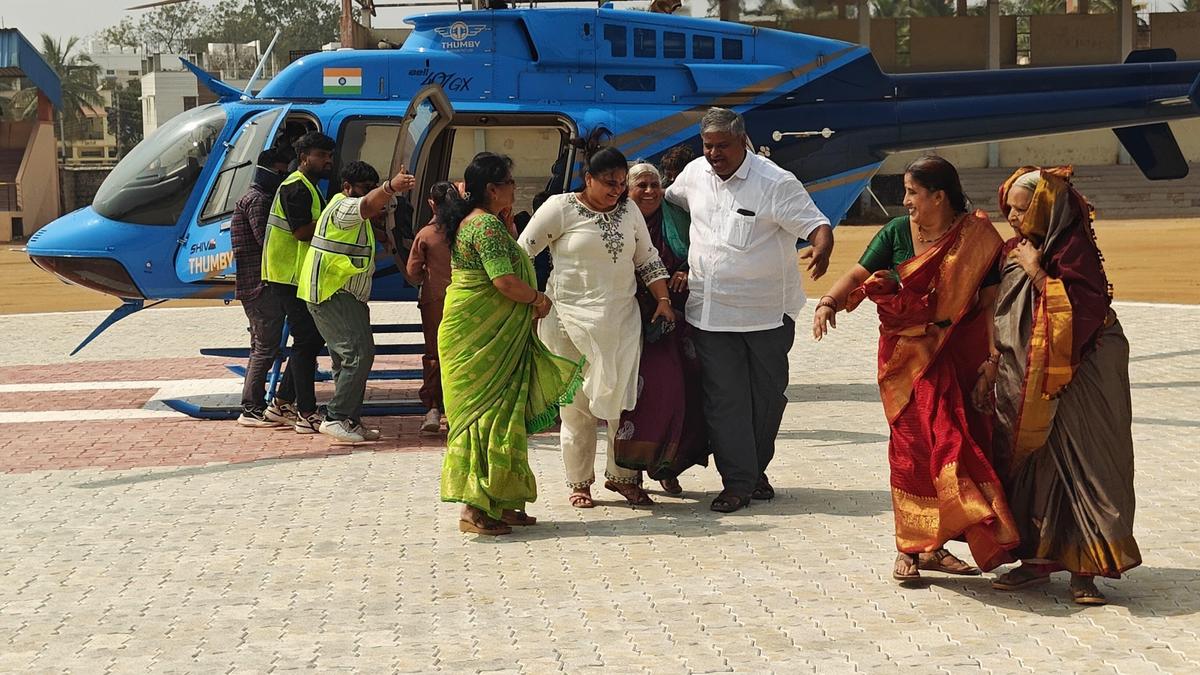 Over 2,000 people enjoyed helicopter ride during Raichur Zilla Utsav