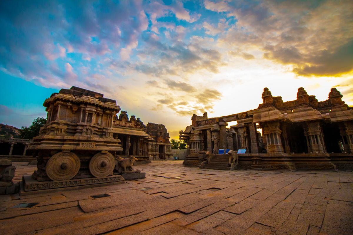 A view of the ruins of Hampi