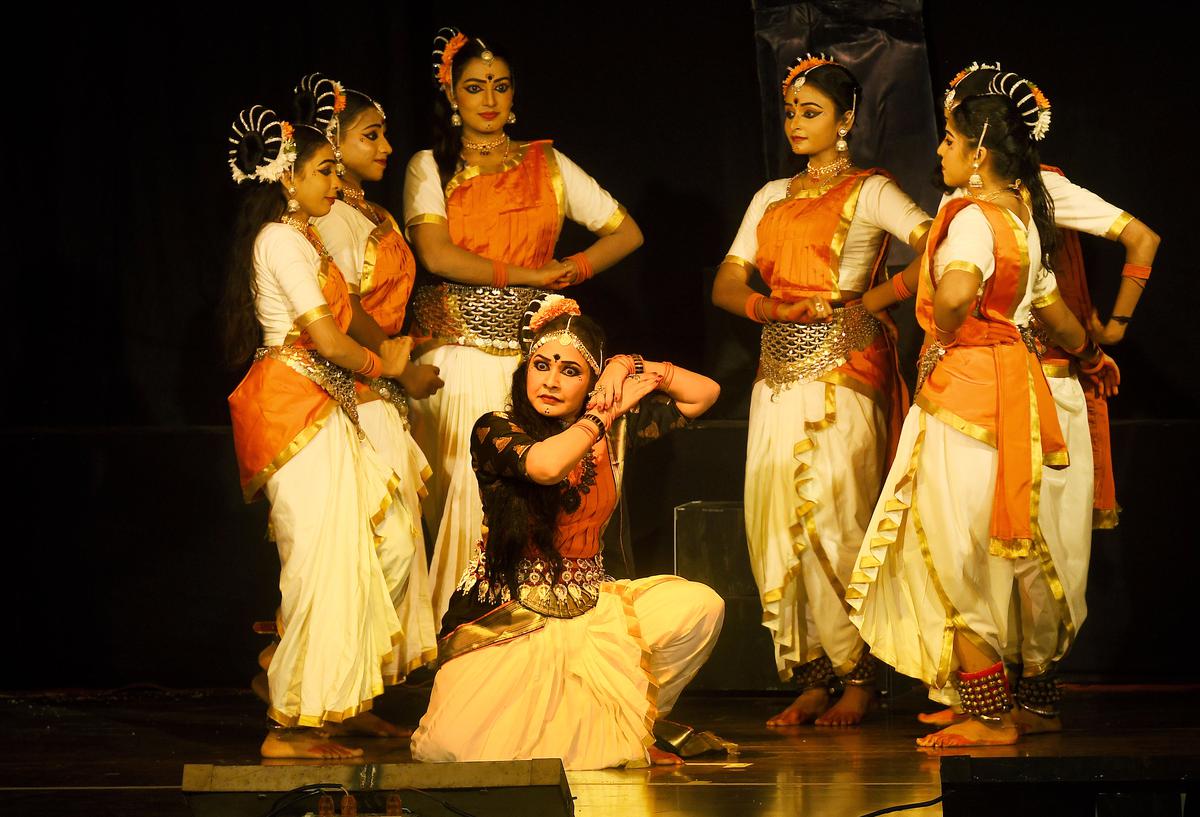 The Malayalam play Chandaala Bhikshuki, at the Bharatiya Vidya Bhavan's Multi-Lingual Theater Festival in Chennai on July 12, 2023. 