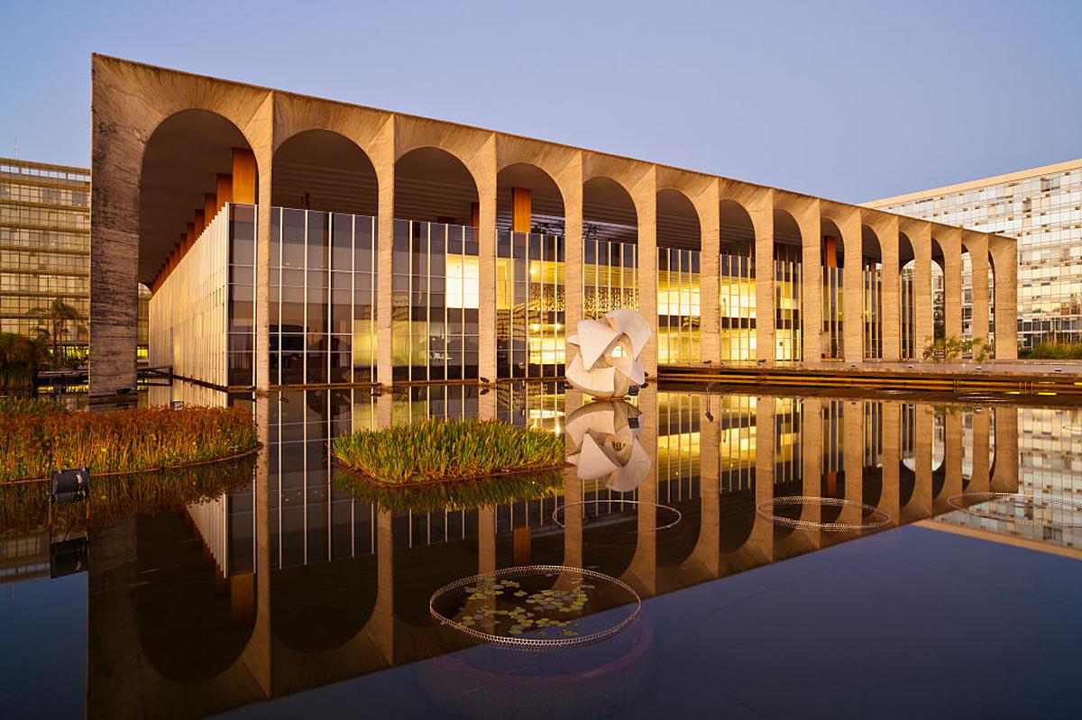 Palácio do Itamaraty (Ministério das Relações Exteriores) em Brasília, Brasil.