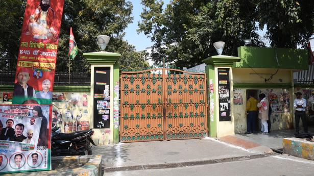 Bulldozer razes shops outside Samajwadi Party office in Lucknow