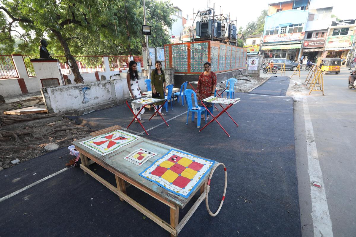 प्रोजेक्ट तिरुवन्मियूर माडा स्ट्रीट में पारंपरिक खेल शामिल हैं। फोटो: प्रिंस फ्रेडरिक 