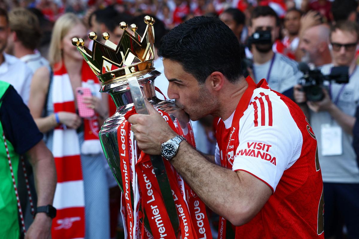 Arteta is the first manager to have won the Premier League with the club he had represented as a player.