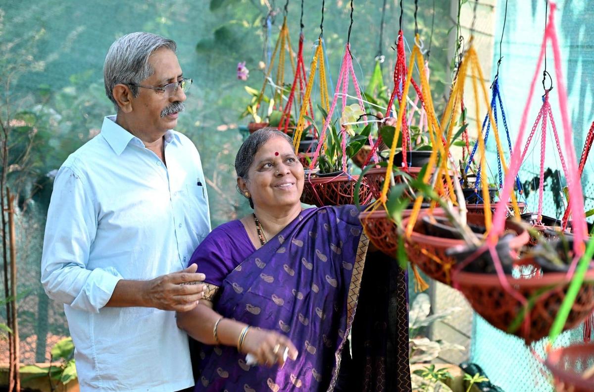 मंथा राम मूर्ति और उनकी पत्नी मंथायी मंथा, विशाखापत्तनम में जैव विविधता पार्क के संस्थापक।
