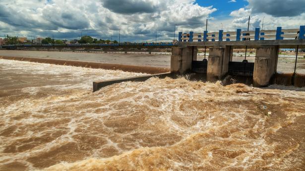 Vaigai river in spate with rainfall in Theni, Dindigul districts