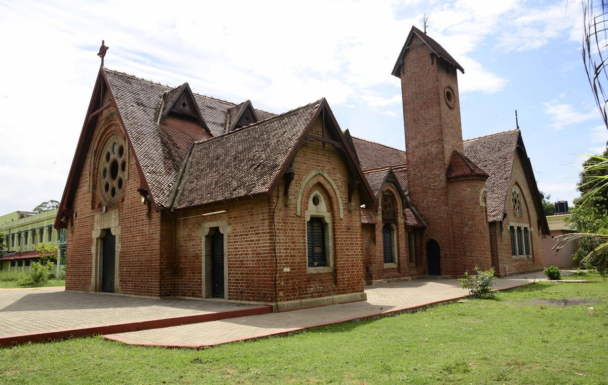 A view of St. Mary's Chapel at St. George's Anglo Indian School and Orphanage, the oldest English-medium school in Asia. File 