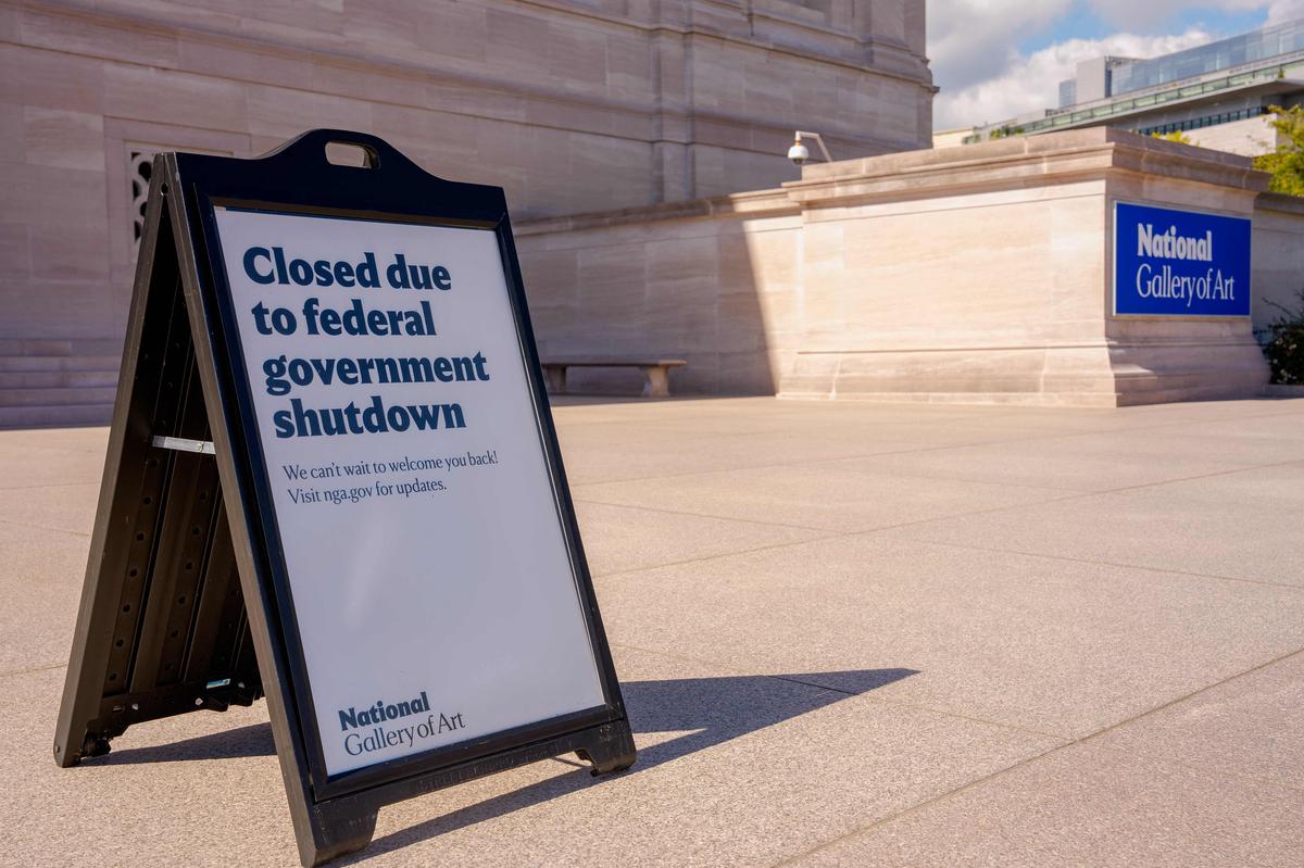 The National Gallery of Art is closed due to the government shutdown on October 6, 2025 in Washington, DC. The National Gallery of Art is closed due to the government shutdown on October 6, 2025 in Washington, DC.