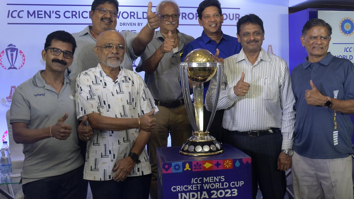 ICC World Cup Trophy unveiled at MAC Stadium