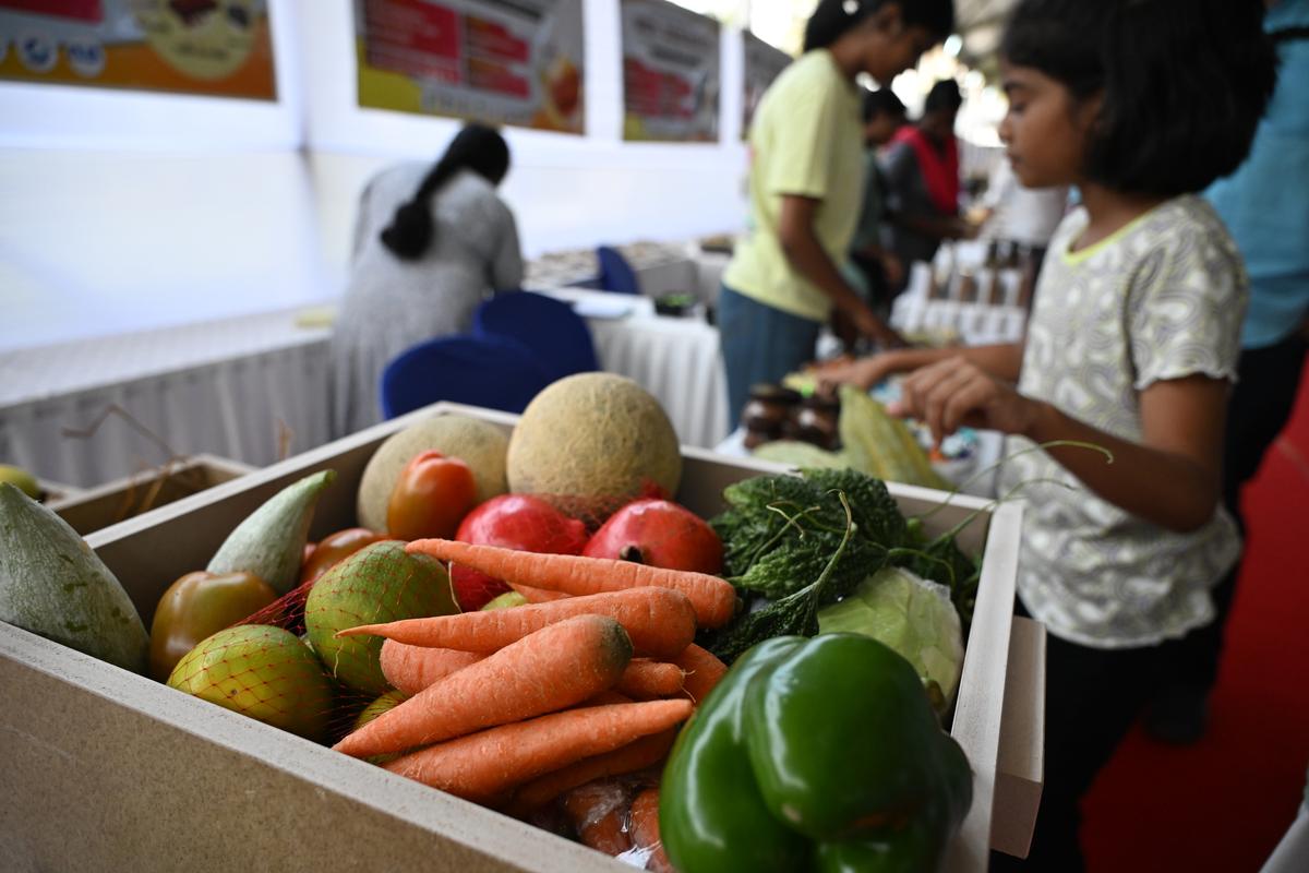 Organic vegetables being displayed at the three-day CMFRI fest which started in the city on February 1.   