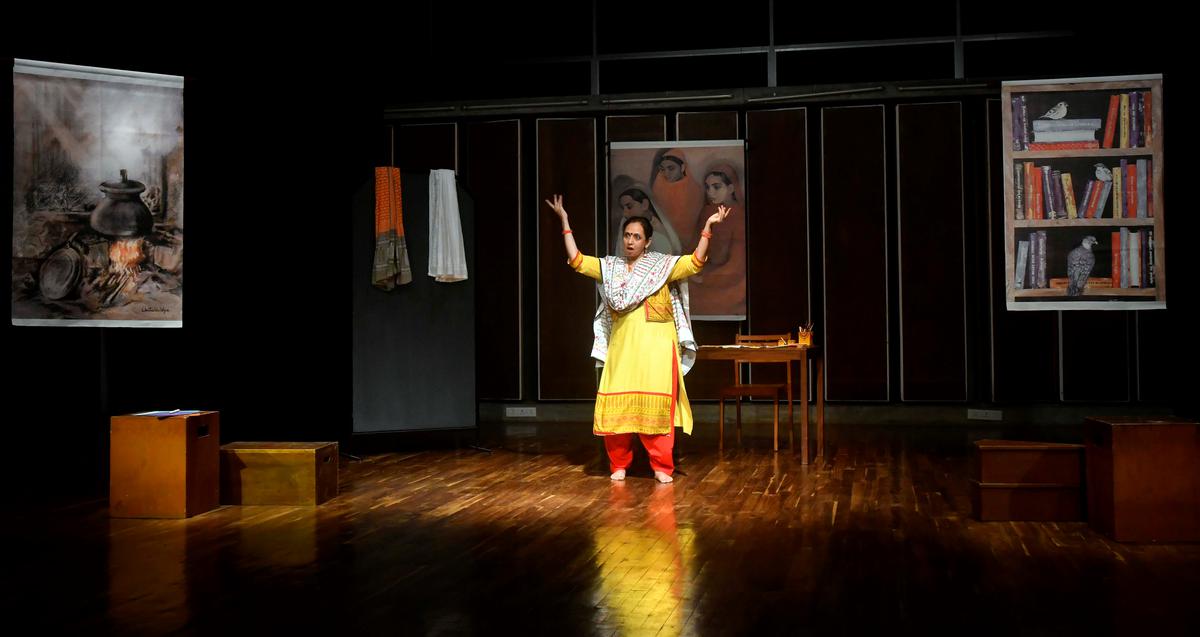 From Ek Rumaal, Ek Anguthi, Ek Chalni’ staged at Indianostrum Theatre in Puducherry 