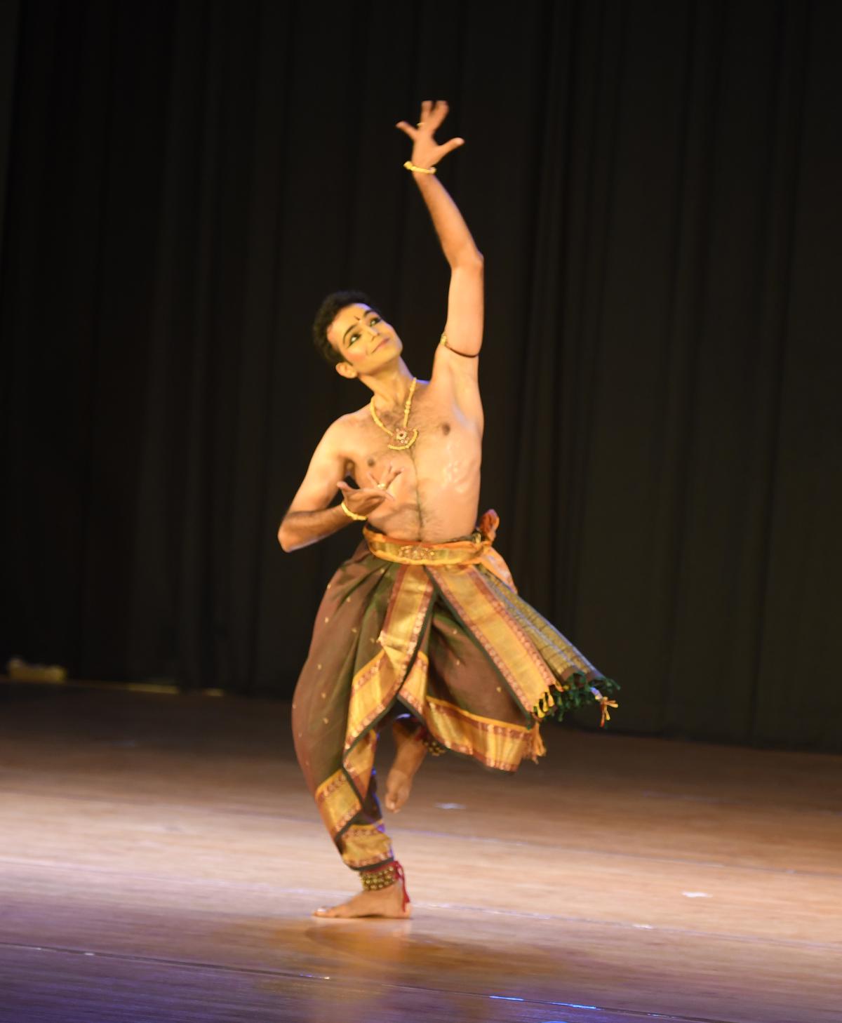 Bhavjan Kumar performing at the Sangeet Academy's dance festival on January 7, 2024. 