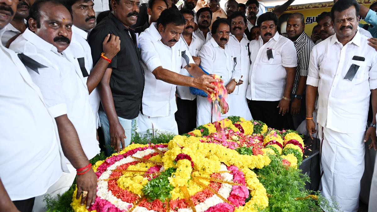 DMK, AIADMK cadre take out silent marches in honour of language martyrs