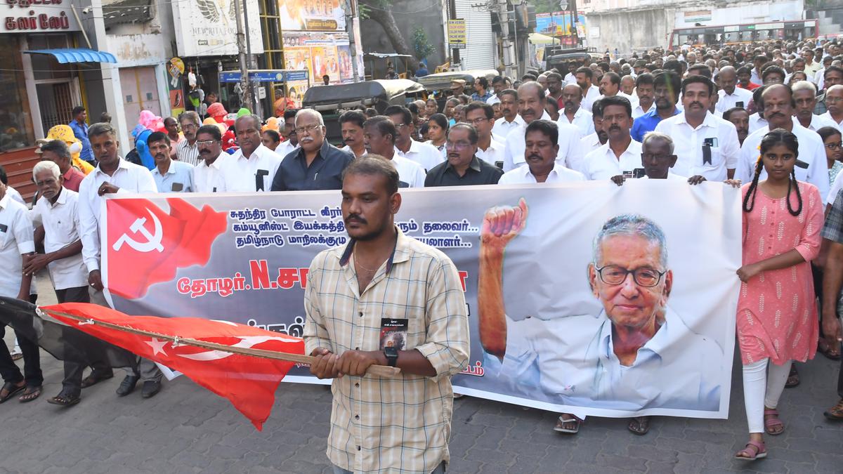 Condolence rally held for Sankaraiah in Madurai