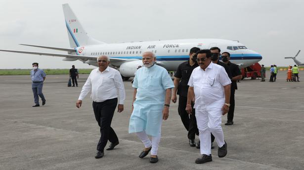 PM Modi reaches Gujarat on two-day State visit