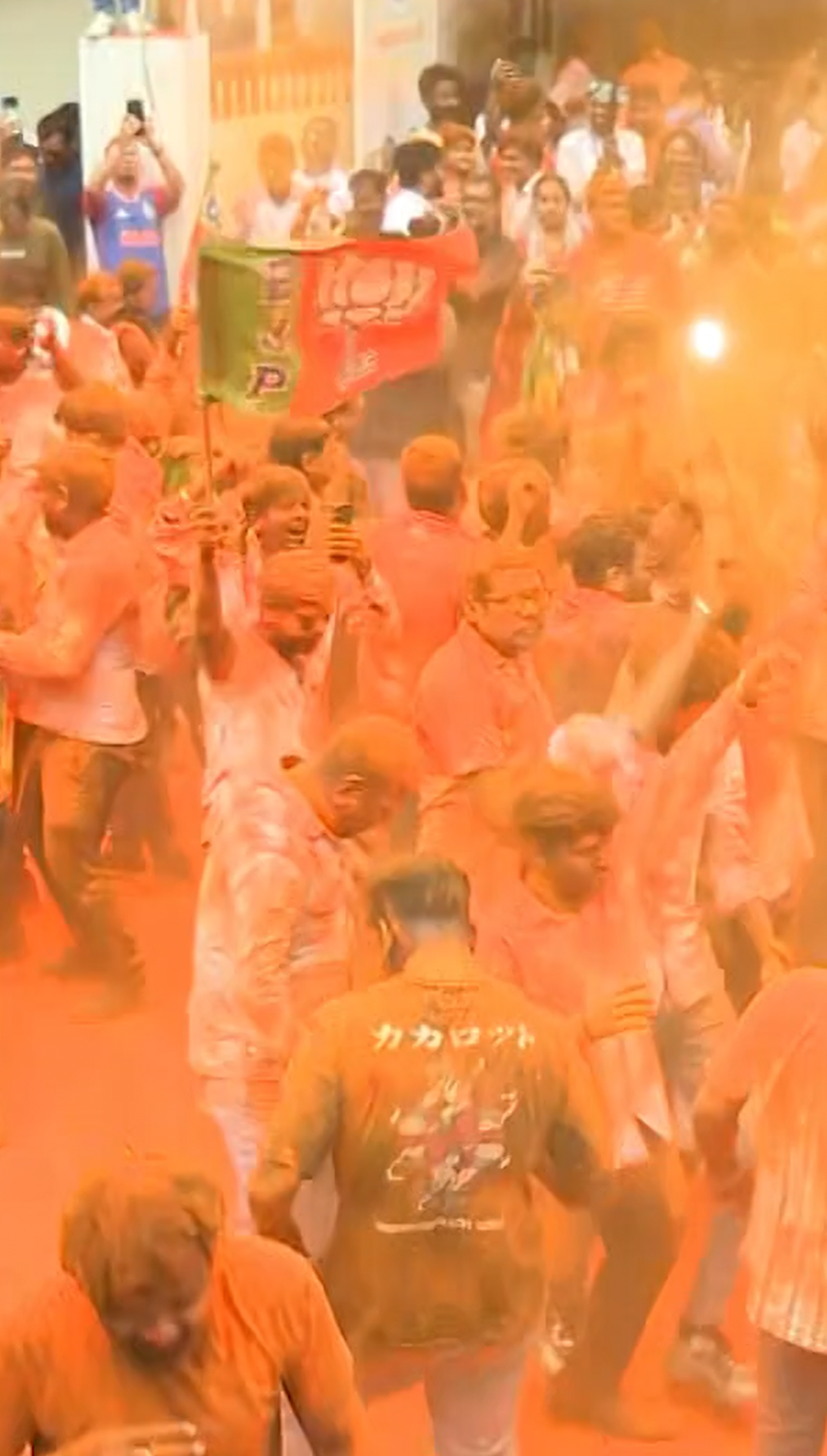 Watch: Saffron wave: BJP supporters celebrate at party office in Kolkata | West Bengal results