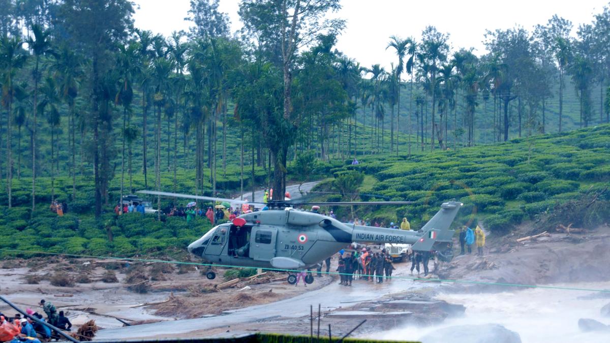 Wayanad landslides: IAF helicopters airlift rescue teams to search for victims at remote Soochipara waterfalls