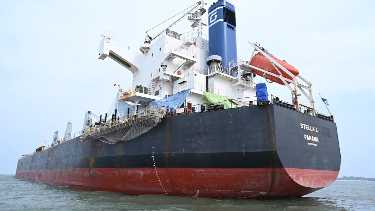 West-Africa bound cargo ship Stella L Panama anchored at Kakinada port seized with 38,000 MTs of rice 