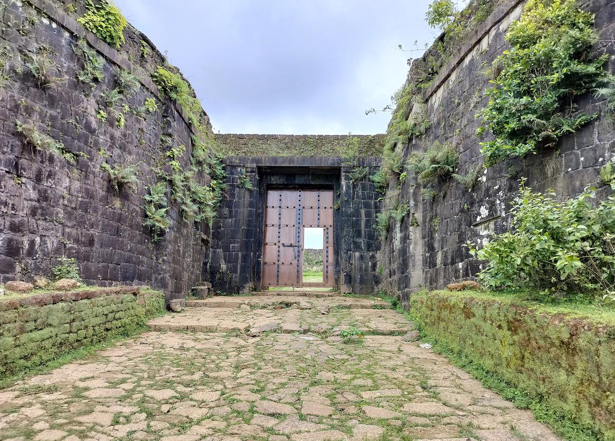 A view of Bidanur Fort at Nagara in Hosanagar taluk. 