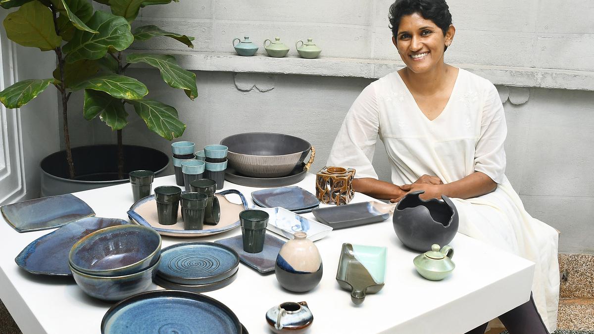 At the Collage X Artmosphere collaboration find handcrafted dinner sets and lamps for Deepavali