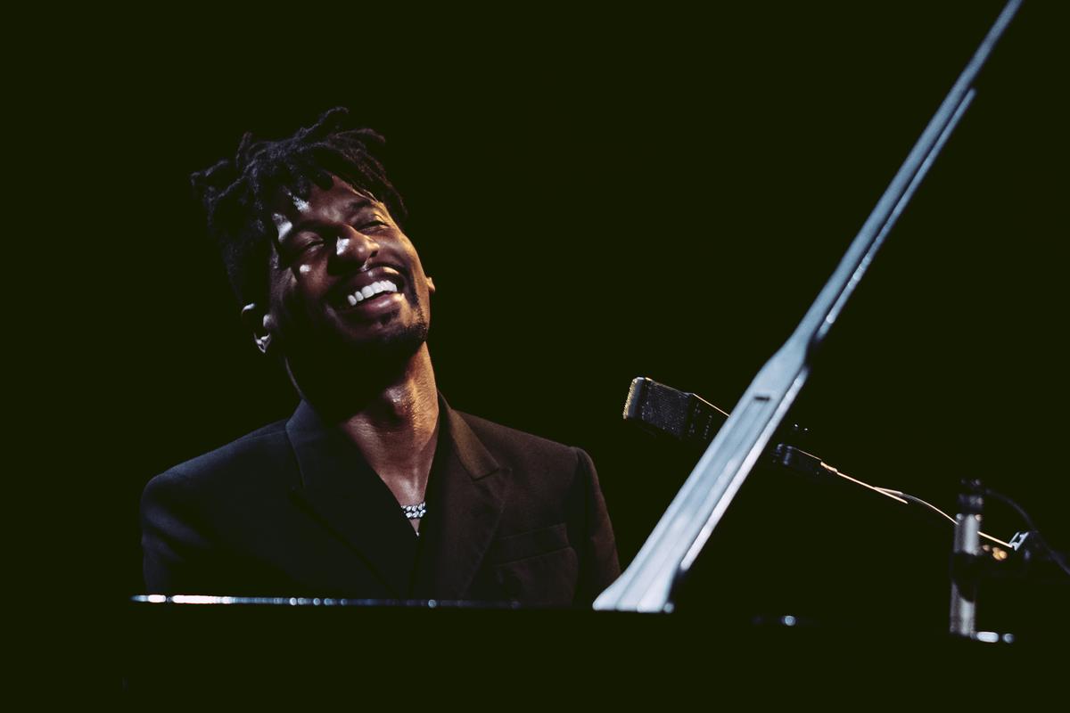 Jon Batiste performing in New Delhi on November 24, 2025