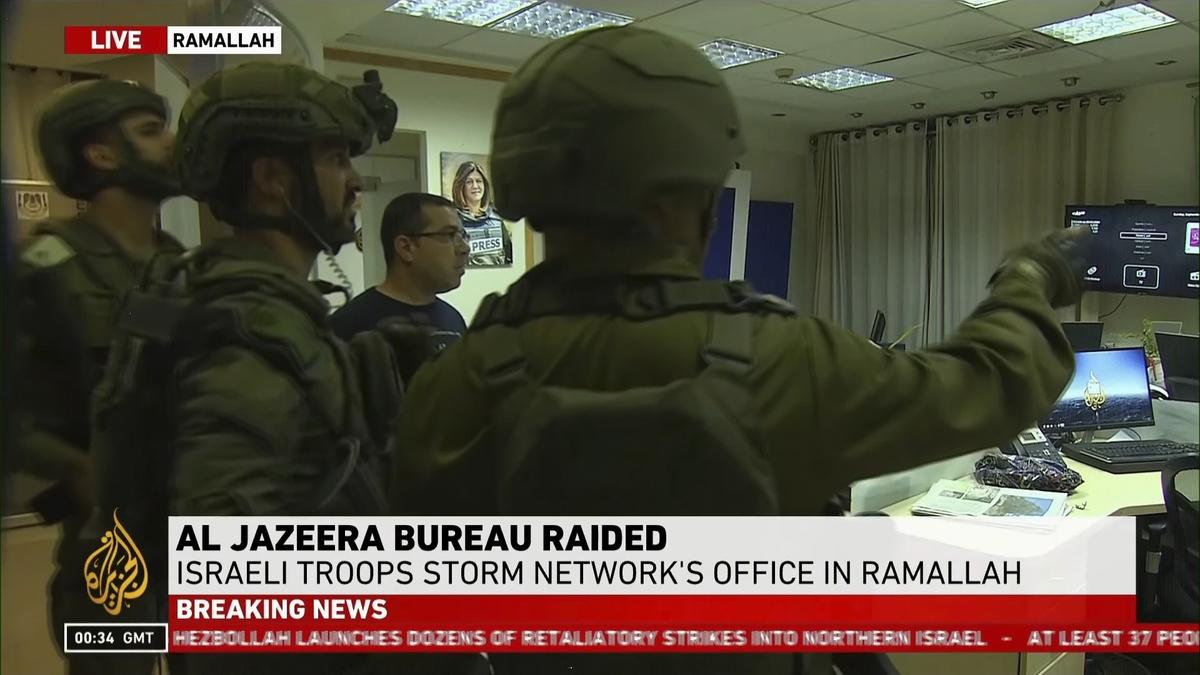 Israel raids, shuts down Al Jazeera’s bureau in Ramallah in the West Bank