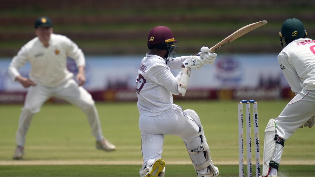 West Indies scores slowly at start of first Zimbabwe Test