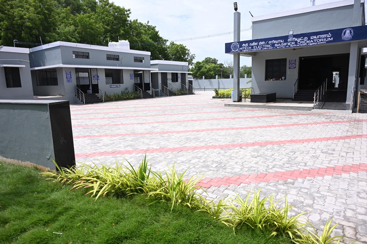 A view of the gasifier crematorium run by Tamil Nadu Chamber of Commerce and Industry at Mattuthavani in Madurai on Sunday. A view of the gasifier crematorium run by Tamil Nadu Chamber of Commerce and Industry at Mattuthavani in Madurai on Sunday.