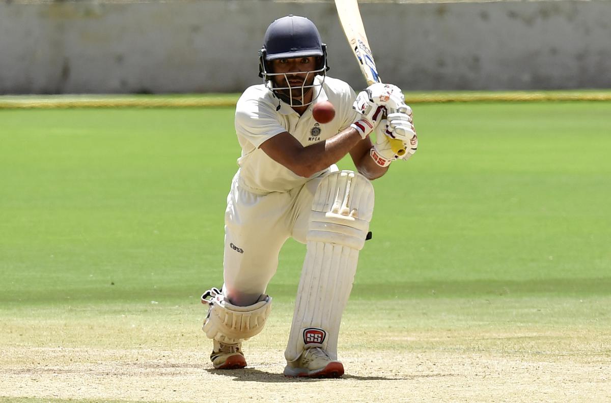 File photo of Yash Dubey who steadied Madhya Pradesh’s innings with an unbeaten half-century against Rest of India in their Irani Cup tie at the Captain Roop Singh Stadium, Gwalior, on March 2, 2023. 