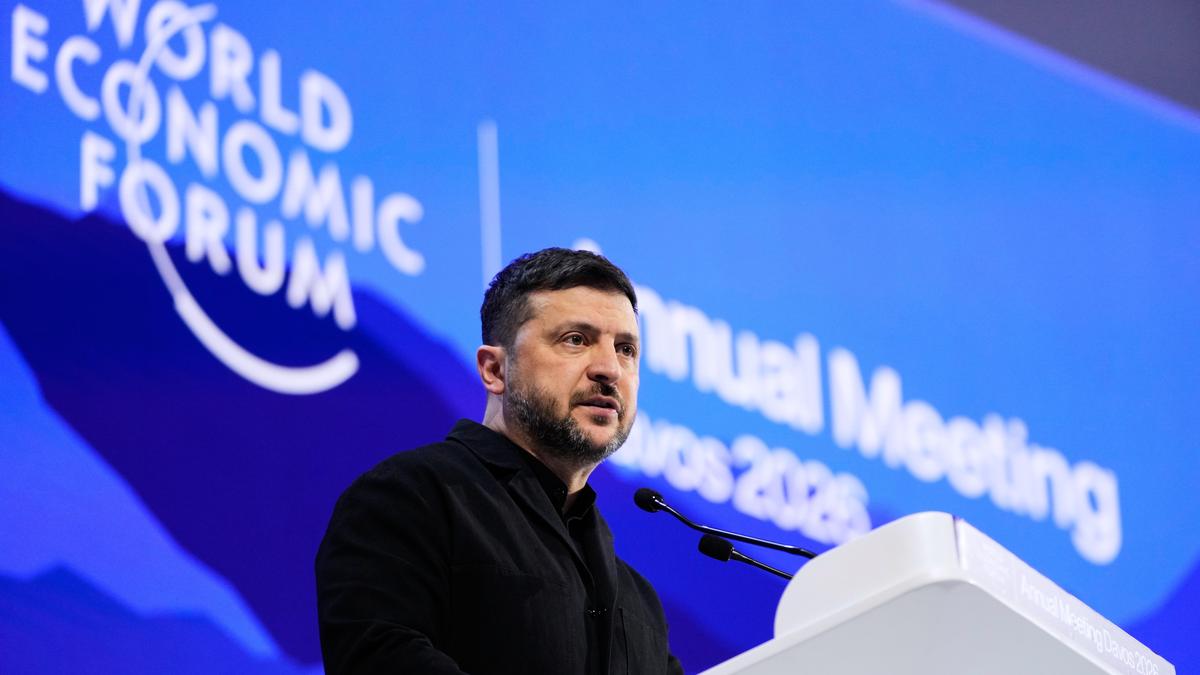 In fiery Davos speech, Zelenskyy blasts EU, says U.S. 'security guarantees' ready