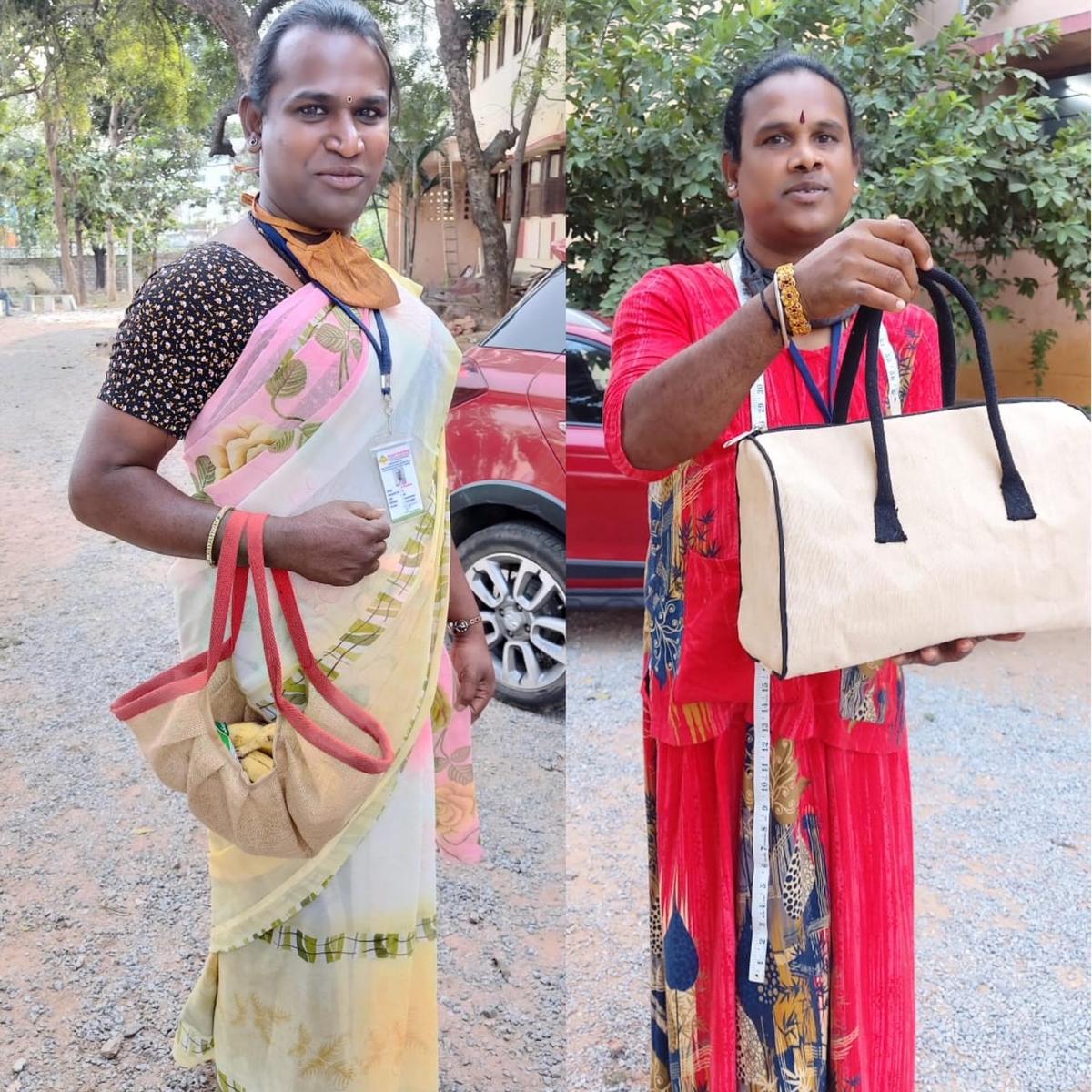 Transgender community members of Prabhavana with their products