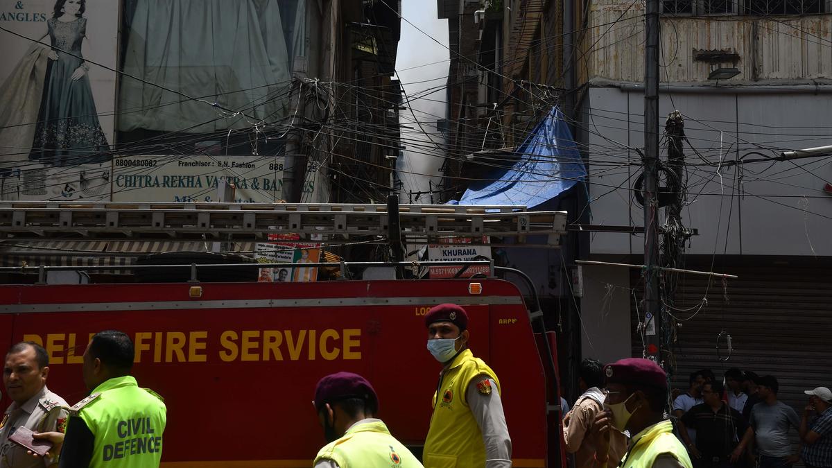 Fire breaks out at PNB Bank in Delhi's Karol Bagh