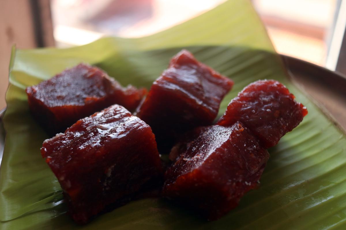 Long wheat halwa of Balaji Cafe in Thiruvananthapuram