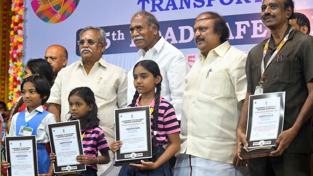 Puducherry CM stresses need to create awareness on road safety among primary school children