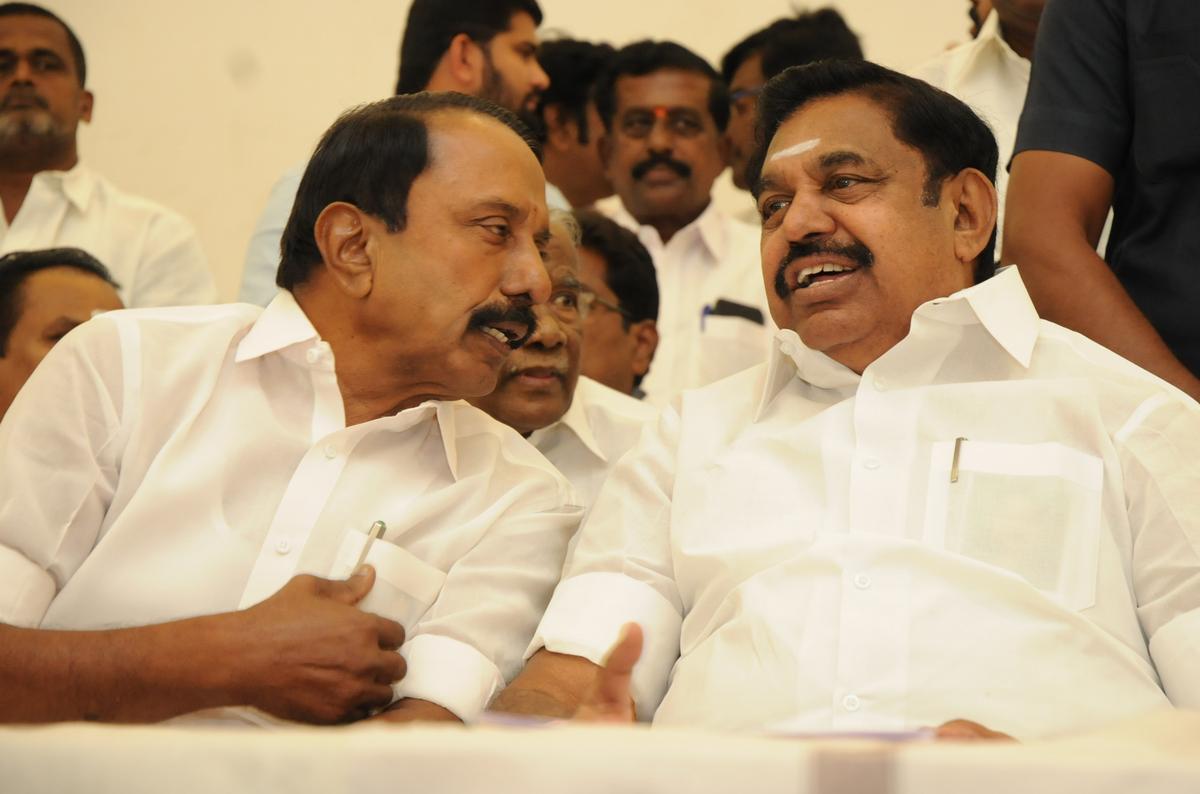 Edappadi K. Palaniswami with K.A. Sengottaiyan in January 2023