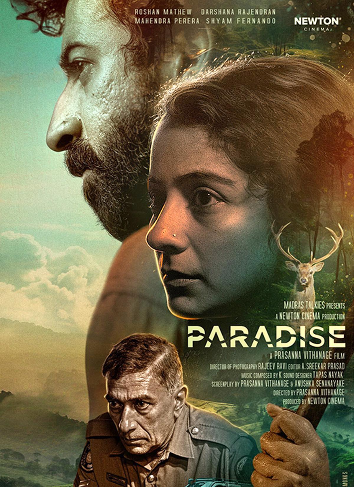 The poster of Prasanna Vithanage’s Paradise in which Darshana Rajendran and Roshan Mathew play the lead. 