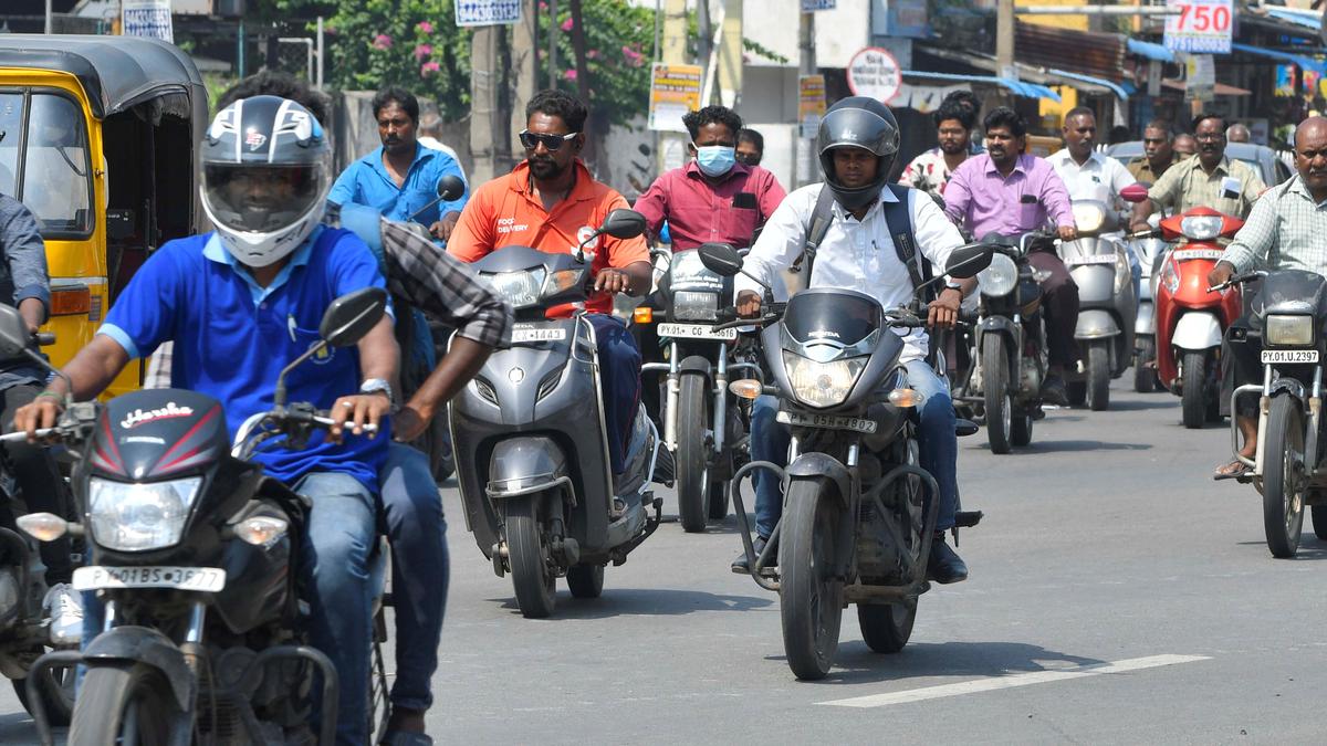 Helmet rule compliance improves in Puducherry The Hindu