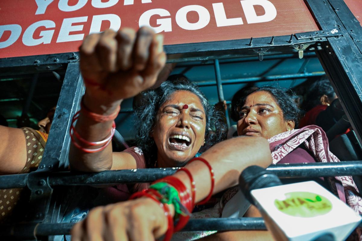 Standing firm: The protesting workers demanded that the DMK government roll back its decision to outsource the conservancy work in two zones and restore their wages to ₹23,000. They stick to their demands even after the government cracked the whip.