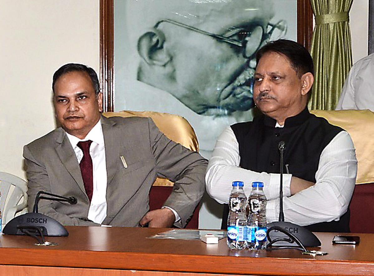 S.K. Joshi (on the left) and S.P. Singh S.K. Joshi (on the left) and S.P. Singh