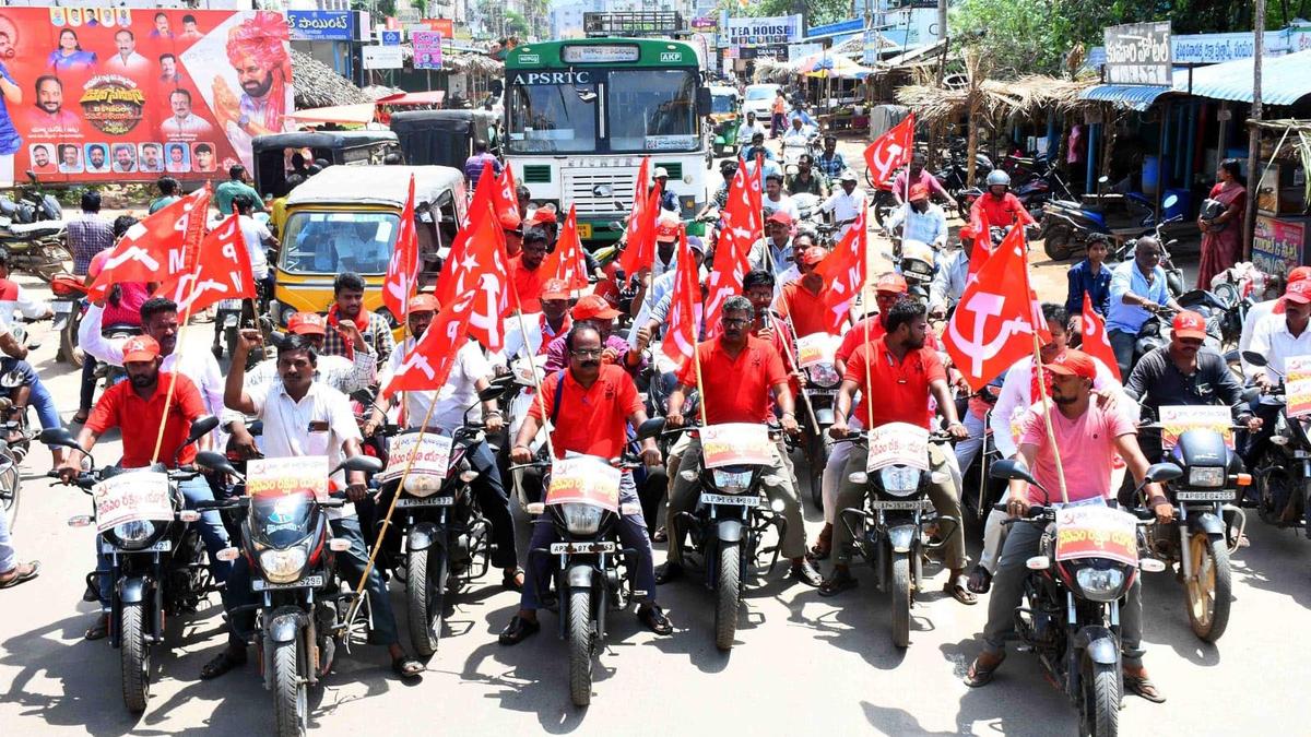 CPI(M) conducts bike rally demanding strict punishment for flouting of safety norms in SEZs