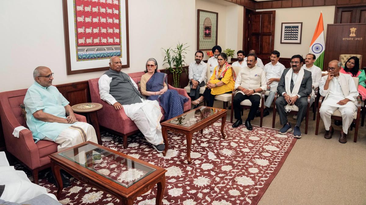 Vice-President C.P. Radhakrishnan meets MPs after conclusion of Budget session