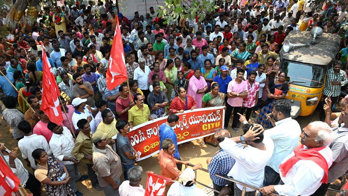 GVMC contract workers stage protest, warn of indefinite strike