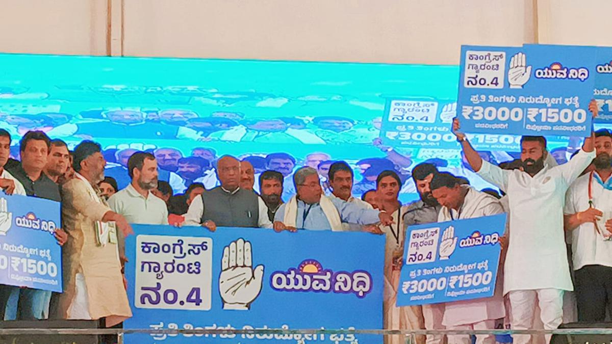 Rahul Gandhi announces Yuva Nidhi Cash Incentive Scheme for unemployed youth in Karnataka