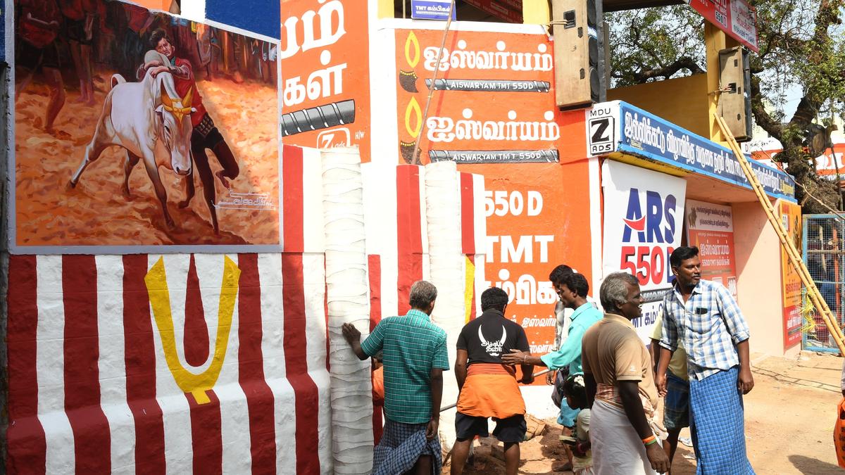 It is riot of colours at Alanganallur as it prepares for the annual extravaganza