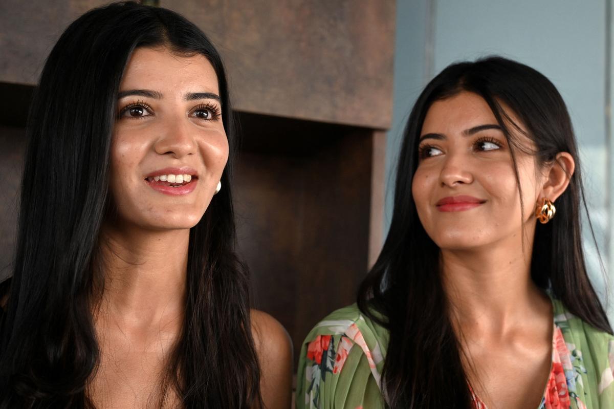 For TikTok influncers twin sisters Prisma (L) and Princy Khatiwada (R), the platform was a source of income. 